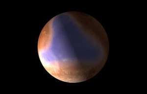 Marsjański ocean - wizualizacja. Fot. ESA,.jpg