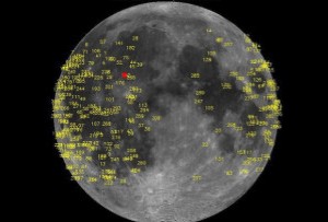 Miejsca zanotowanych kolizji meteorytów z Ksieżycem.jpg