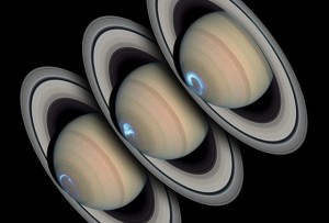 Kolejne zdjęcia zorzy polarnej na Saturnie widzianej kosmicznym teleskopem Hubble1.jpg