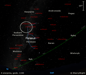 Mapka pokazuje położenie radiantu Perseidów na przełomie lipca i sierpnia..png