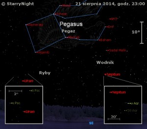 Mapka pokazuje położenie Urana i Neptuna w trzecim tygodniu sierpnia 2014 roku.jpg