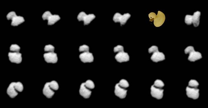 Kształt komety Czuriumow-Gierasimienko przywodzi na myśl gumową kaczkę. To zdjęcie zostało opublikowane przez profil Philae Lander na Twitterze.jpg