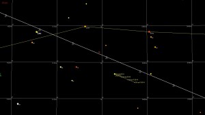 Ruch Urana na tle gwiazd konstelacji Ryb pomiędzy 19 września i 19 października 2014 roku..jpg