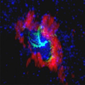 sagastarKompozycja obrazów przedstawiających centralny obszar aktywności naszej Galaktyki - Sagittarius A.jpg