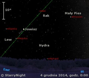 Mapka pokazuje położenie Jowisza w pierwszym tygodniu grudnia 2014 roku.jpg