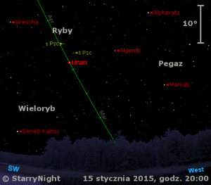 Mapka pokazuje położenie Urana na początku drugiej dekady stycznia 2015 roku.png