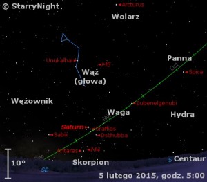 Mapka pokazuje położenie Saturna w pierwszym tygodniu lutego 2015 roku.jpg