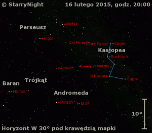 Animacja pokazuje położenie Komety Lovejoya (C2014 Q2) w trzecim tygodniu lutego 2015 roku.gif