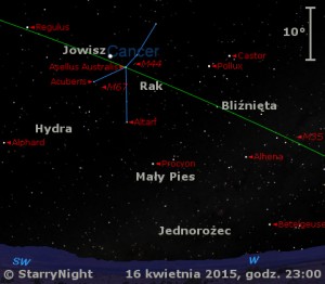 Mapka pokazuje położenie Jowisza w trzecim tygodniu kwietnia 2015 roku.jpg