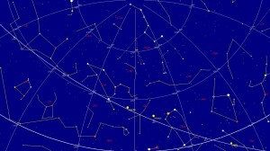 Niebo nad zachodnim horyzontem 6 czerwca 2015 roku około 21.00. Na tle gwiazdozbioru Raka znajdują się Wenus i Jowisz..jpg