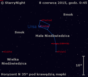 Animacja pokazuje położenie Komety Lovejoya w drugim tygodniu czerwca 2015 r.gif