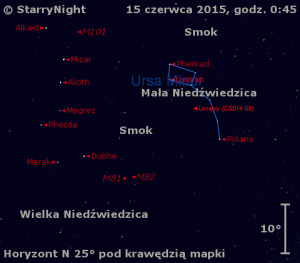 Animacja pokazuje położenie Komety Lovejoya (C2014 Q2) w trzecim tygodniu czerwca 2015 r.gif