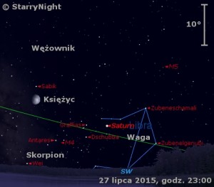Mapka pokazuje położenie Saturna na przełomie lipca i sierpnia 2015 roku.jpg
