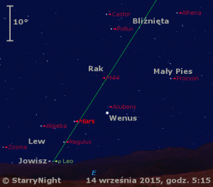 Animacja pokazuje położenie Wenus w trzecim tygodniu września 2015 r..gif