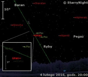 Mapka pokazuje położenie Urana w pierwszym tygodniu lutego 2016 roku.jpg