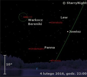 Mapka pokazuje położenie Jowisza w pierwszym tygodniu lutego 2016 roku.jpg