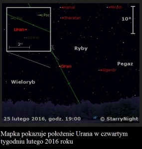 Mapka pokazuje położenie Urana w czwartym tygodniu lutego 2016 roku.jpg