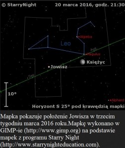 Mapka pokazuje położenie Jowisza w trzecim tygodniu marca 2016 roku.jpg