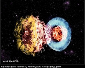 Gwałtowne zderzenia masywnych supernowych z ich otoczkami odpowiada za ich wyjątkową jasność.jpg