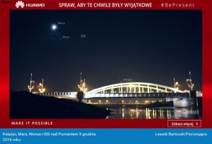 Magiczne chwile w Poznaniu. Księżyc, Mars, Wenus i przelot ISS.jpg