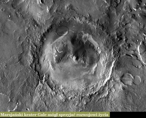 Marsjański krater Gale mógł sprzyjać rozwojowi życia.jpg