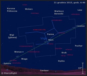 Animacja pokazuje położenie planet Jowisz, Mars, Wenus i Saturn oraz komety.jpg