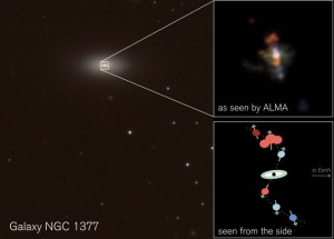 ALMA odkrywa chłodny dżet z otoczenia rosnącej czarnej dziury.jpg